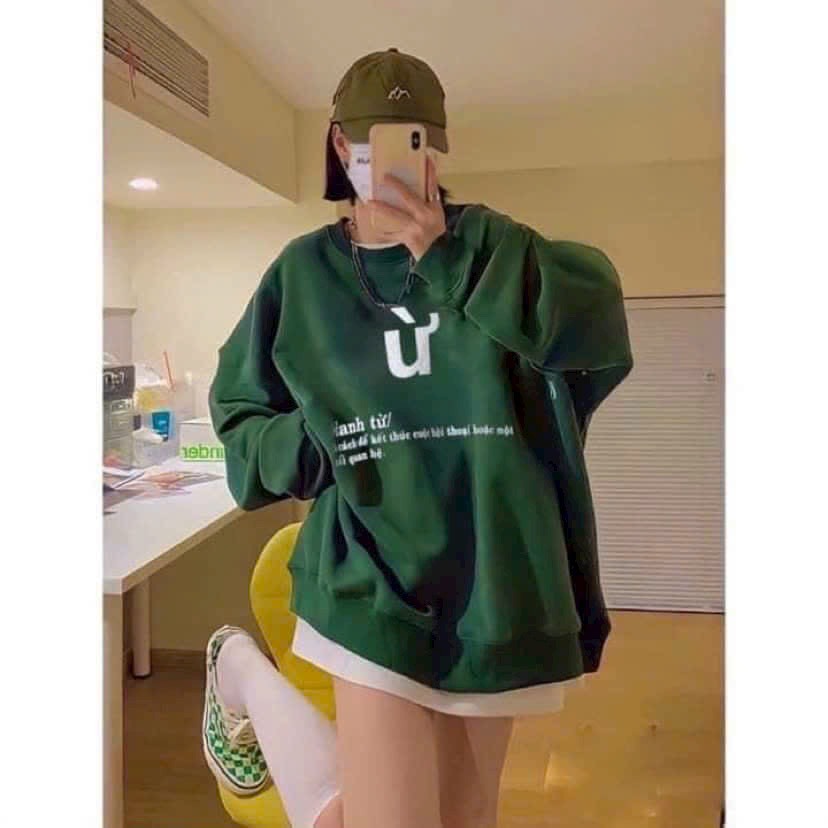 Aó Hoodie In Chữ Cực Chất, Aó Sweater Nam nữ Cặp Đôi From rộng Ulzzang Chất Thun Nỉ Mềm Mịn Đẹp