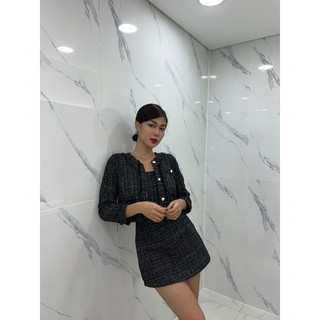 Áo khoác ngoài tweed reverclothings black swan jacket