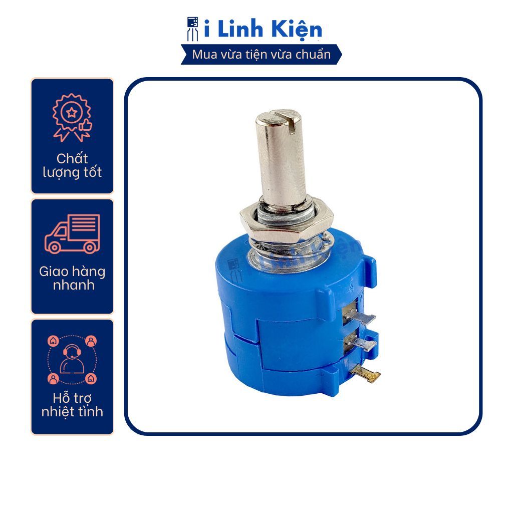 Chiết áp đơn 10K 3590S-2-103L 2W xoay nhiều vòng