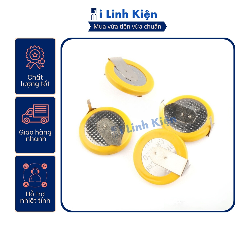 Pin CR1220 hàn mạch chân nằm chất lượng tốt