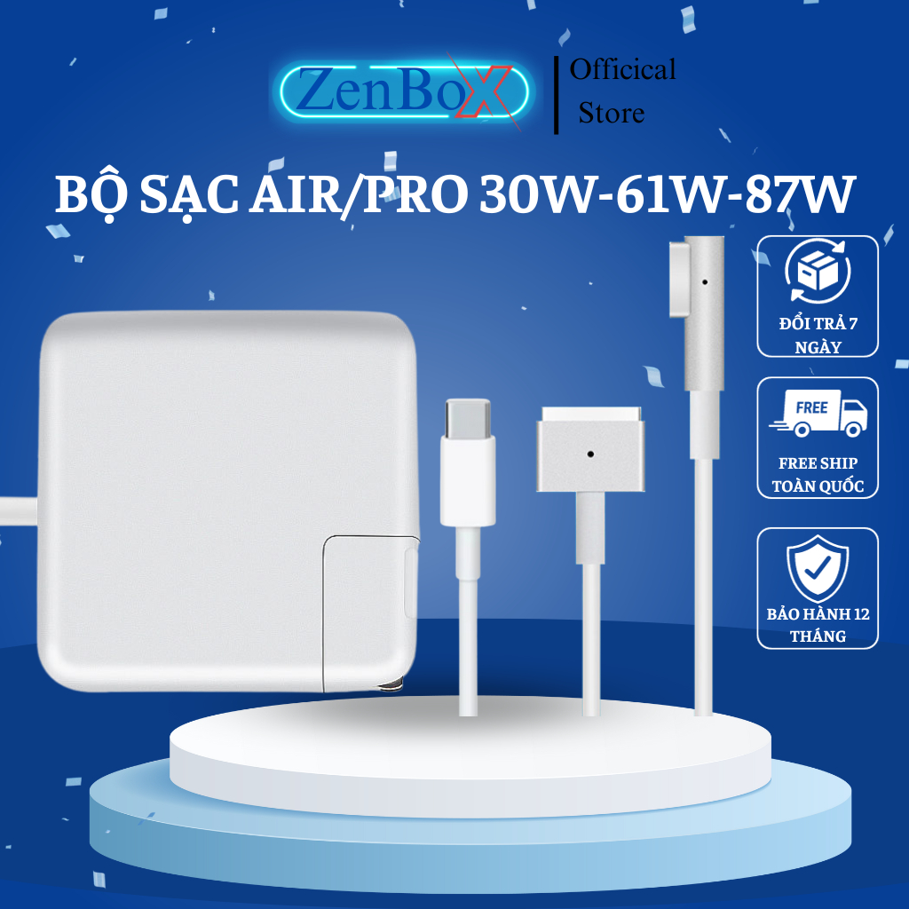 Củ Sạc 45W 60W 85W chân L,T ,Củ cáp sạc nhanh 30W, 61W,87W chân Type C bảo hành 12 tháng