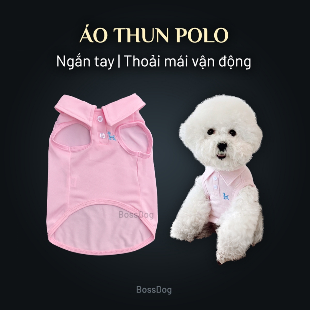 Áo chó mèo vải thun Polo - Quần áo thú cưng | BossDog