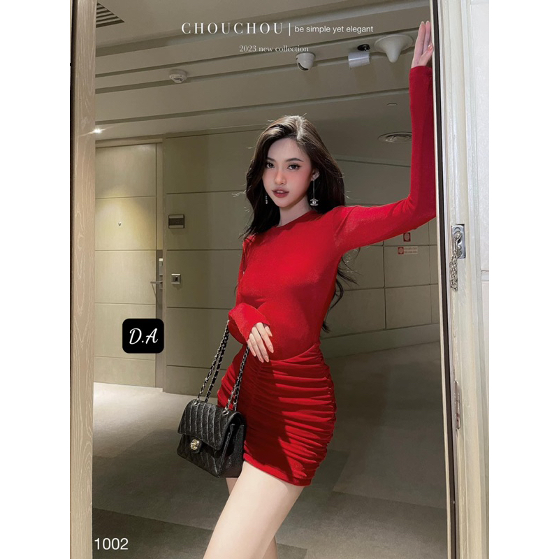 Vây body nhúm dài tay