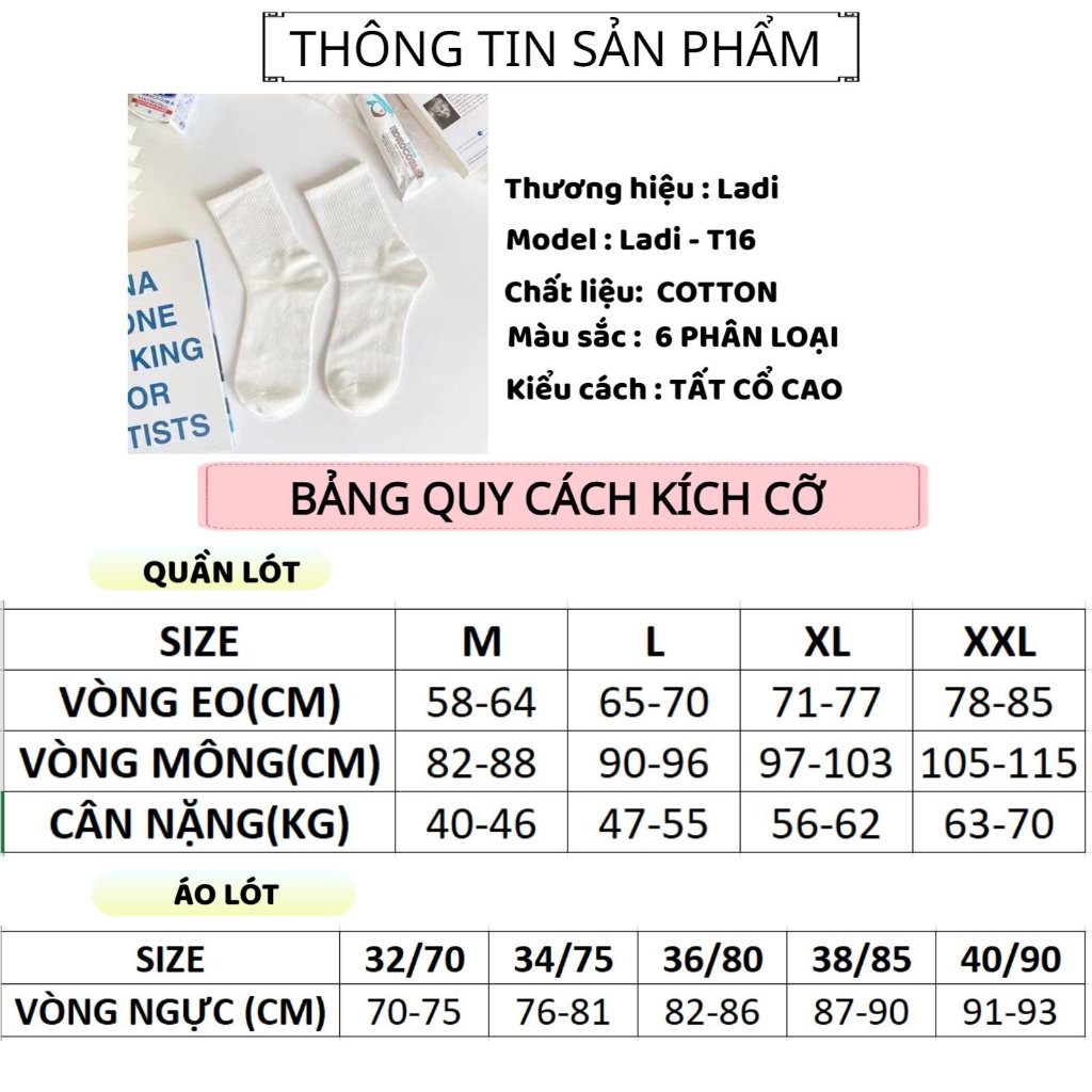 Tất Nữ Cổ cao Đẹp Dệt Kim Trắng Tinh Phong Cách Vintage Hàn Quốc LADI Mã T16