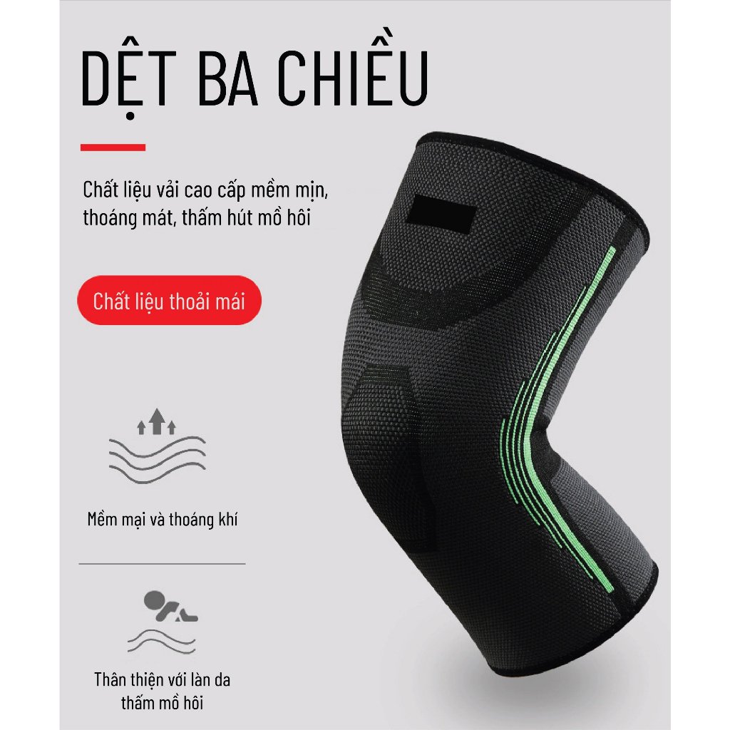 Băng gối bóng đá,chạy bộ vải dệt kim 3D thoáng khí Aolikes 7718B