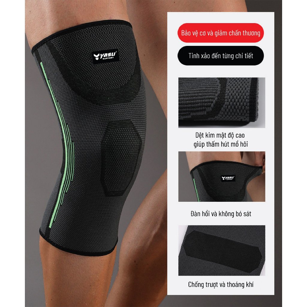 Băng gối bóng đá,chạy bộ vải dệt kim 3D cao cấp YASU 7718B