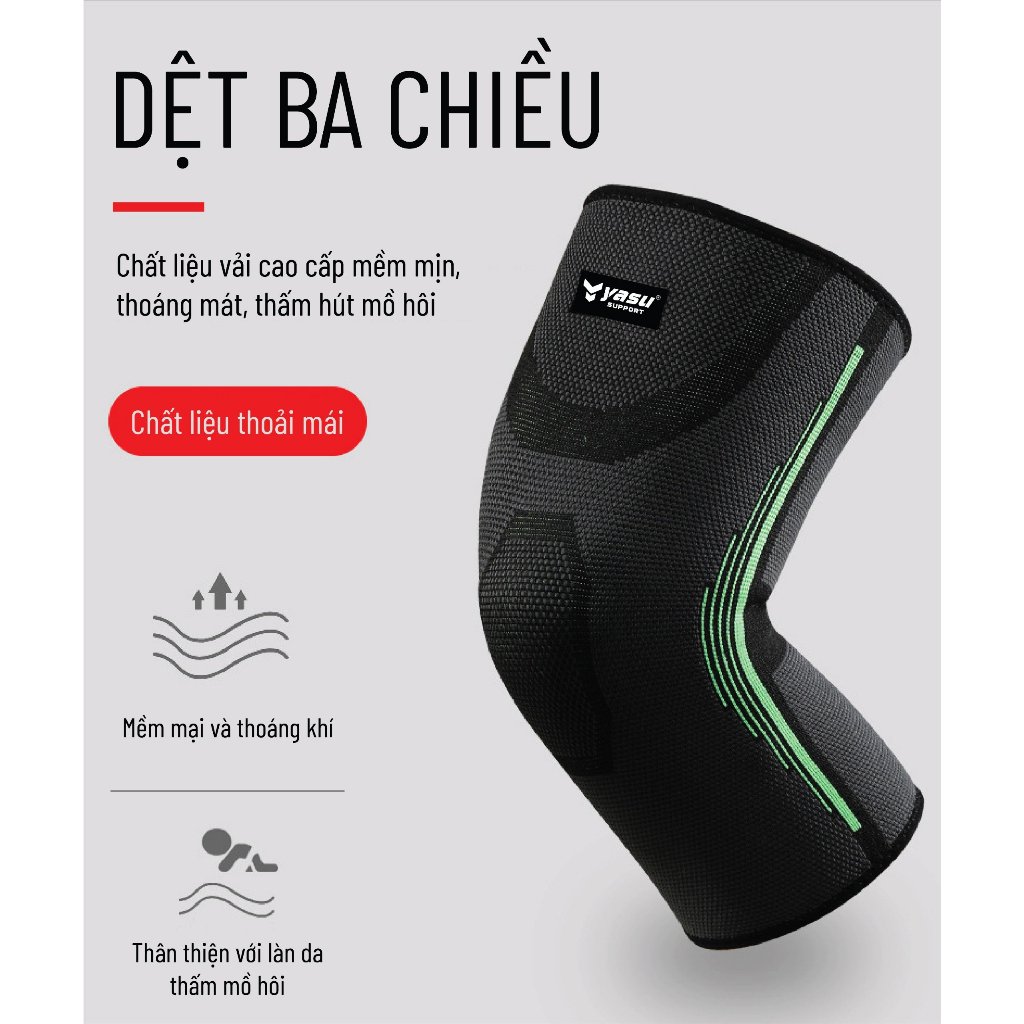 Băng gối bóng đá,chạy bộ vải dệt kim 3D cao cấp YASU 7718B