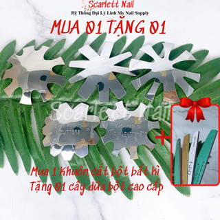 Khuôn cắt bột nail - khuôn inox cắt bột - miếng inox cắt bột tạo french - khuôn tạo phen đầu móng siêu nhanh đẹp chuẩn.