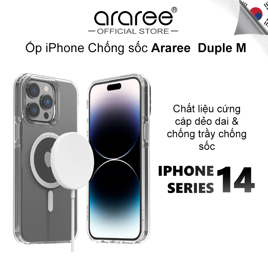 Ốp Iphone Chống Sốc Araree Duple M iphone 14  14 Plus  14 Pro  14 Pro Max