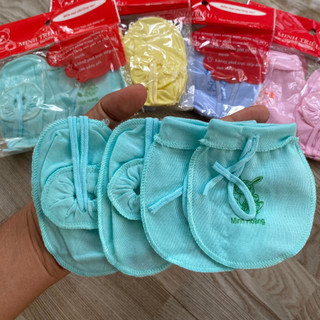 Set bao tay chân dây rút Minh Triều cho bé sơ sinh