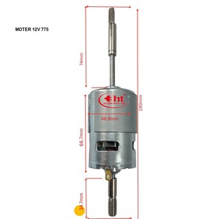 Moter 755, 545 đã lắp sẵn đầu nối chế quạt 12v -GOGO