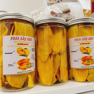 Xoài sấy dẻo nguyên miếng NHA TRANG không đường hũ 500gram