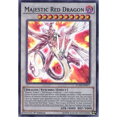 Thẻ bài Yugioh Majestic Red Dragon - LC5D-EN071 - Super Rare 1st Edition