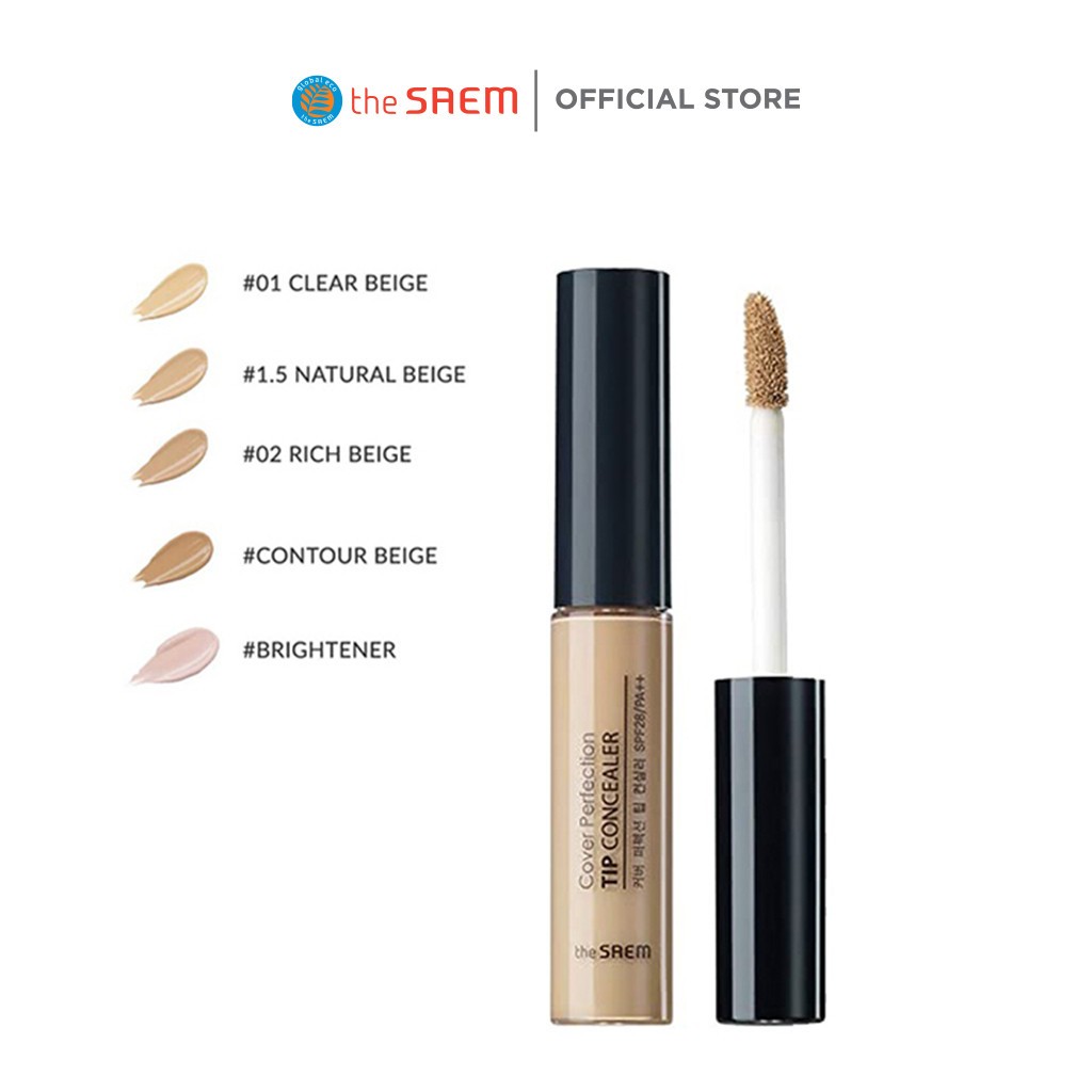 Kem Che Khuyết Điểm The Saem Cover Perfection Tip Concealer SPF28 PA+ 6.5g