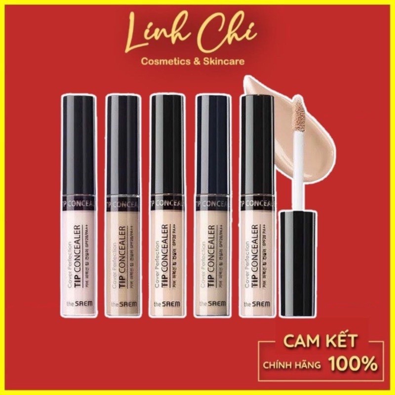 Kem Che Khuyết Điểm The Saem Cover Perfection Tip Concealer Spf28 Pa++ 6.5G