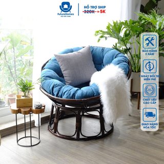 Ghế Lười Thư Giãn Papasan Mây Tự Nhiên Decor Phòng Ngủ, Phòng Khách,Thư Giãn Đọc Sách; Màu Sắc Tự Nhiên / FutureChoice
