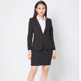 Áo vest nữ RUZA lụa lạnh 2 lớp dày dặn tay dài phối nút công sở thanh lịch KVC003 004