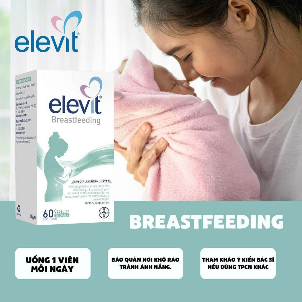 Viên uống bổ sung Vitamin cho phụ nữ sau khi sinh Bayer Elevit Breastfeeding 60 viên