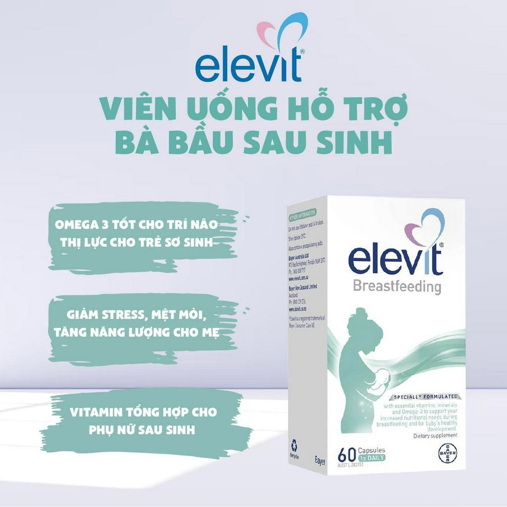 Viên uống bổ sung Vitamin cho phụ nữ sau khi sinh Bayer Elevit Breastfeeding 60 viên