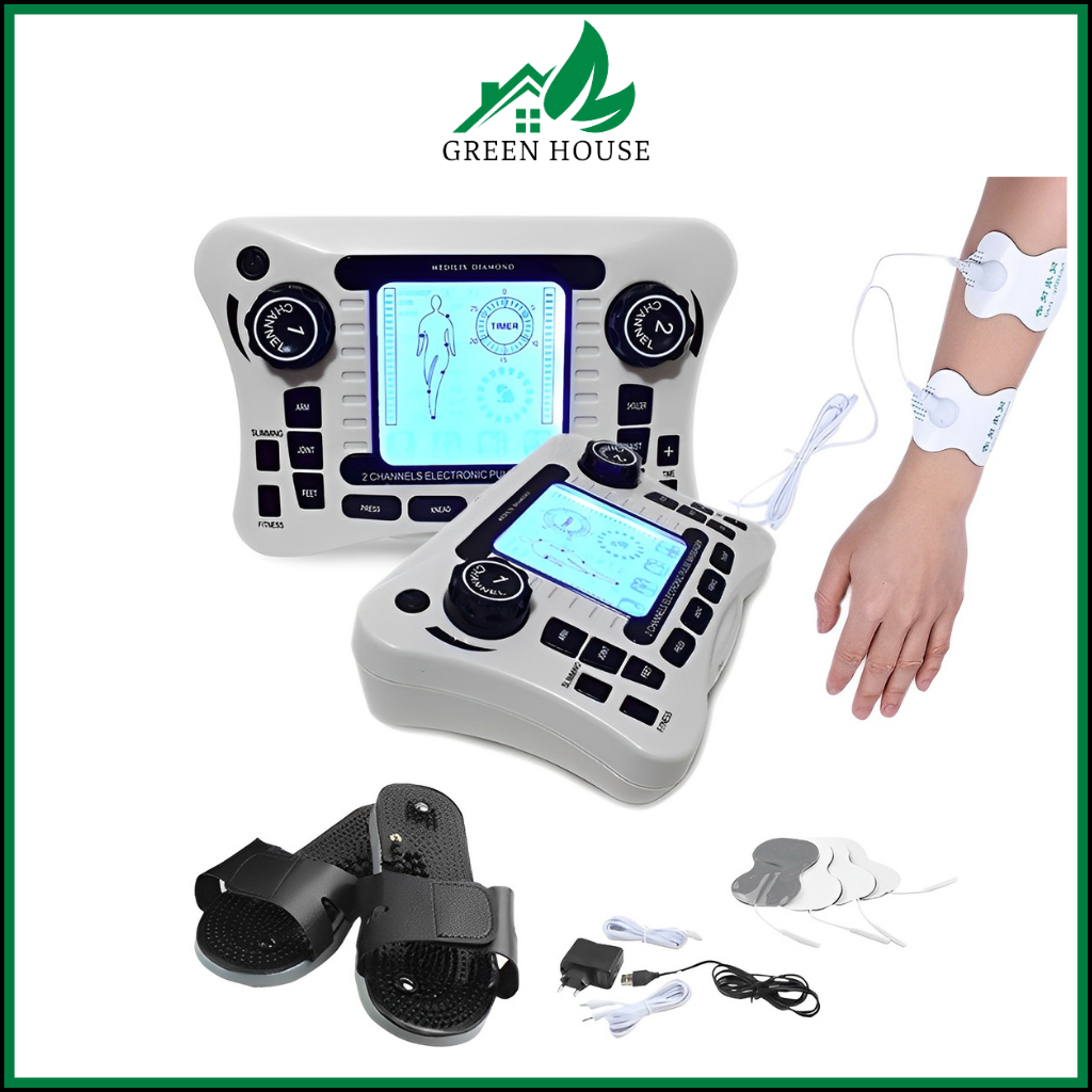 Máy massage xung điện trị liệu,máy điện xung.Hỗ trợ giảm đau nhức lưu thông tuần hoàn máu, giảm căng thẳng mệt mỏi