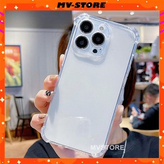 Ốp lưng điện thoại chống sốc 4 góc trong suốt mềm dẻo cho 15 14 13 11 Pro MAX 14 Plus 12 Pro MVSTORE