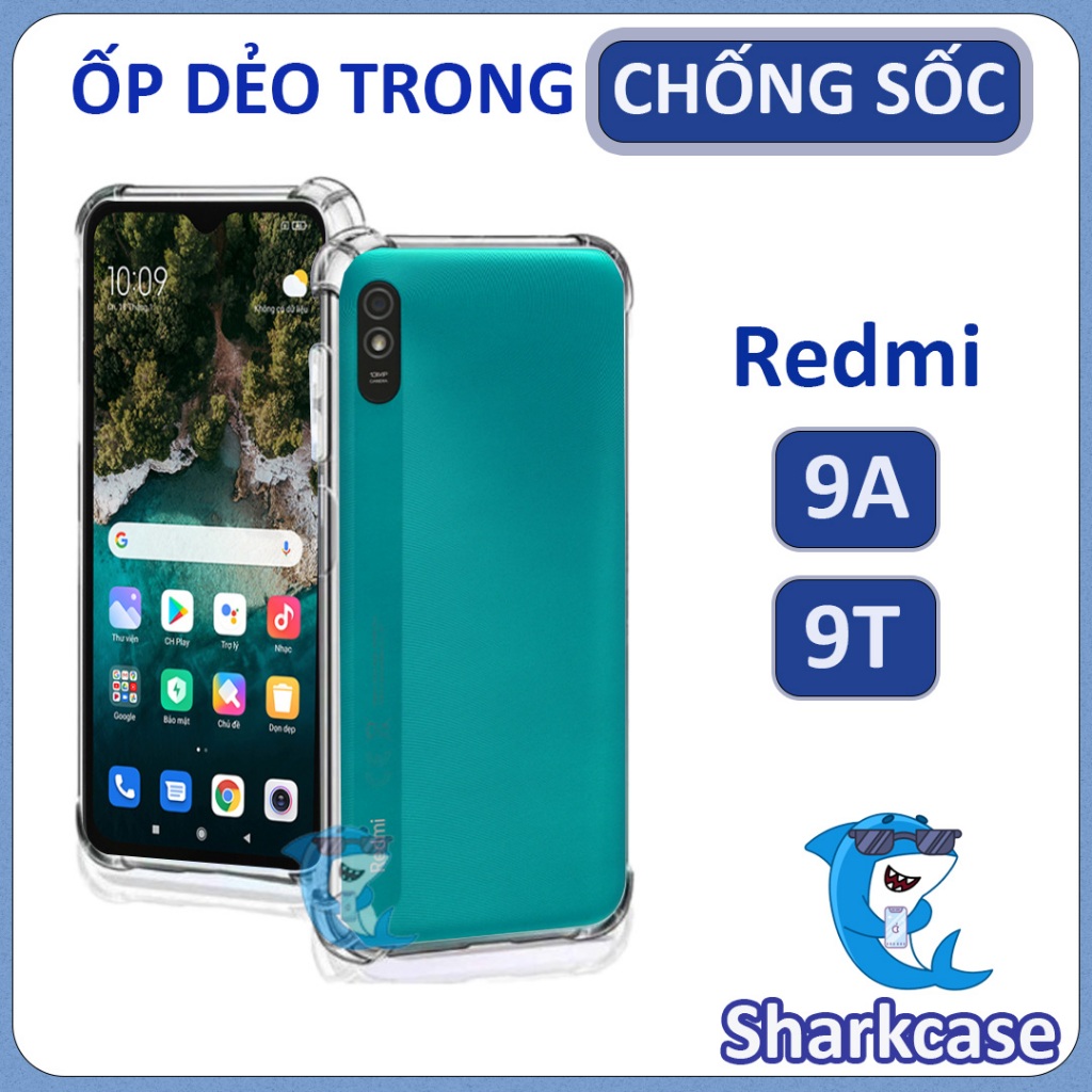 Ốp lưng Redmi 9A, 9T nhựa dẻo trong suốt silicon cao cấp chống sốc chống va đập có gờ bảo vệ bốn góc (Hàng loại I)