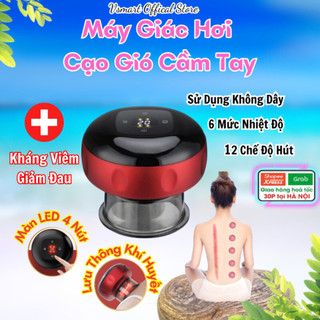 Máy massage cầm tay giác hơi cạo gió A23 không dùng lửa - Bộ giác hơi hút chân không không dây