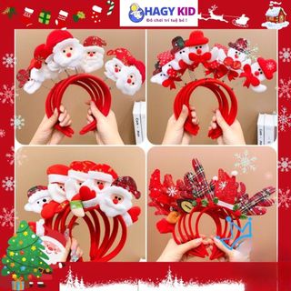 Bờm noel cho bé gái hagykid băng dôn cài tóc công chúa xinh xắn dễ thương dùng làm quà tặng trong mùa giáng sinh