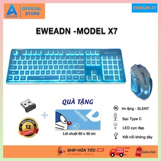 Bàn phím bluetooth eweadn- x7 im lặng - silent - có sạc typh c