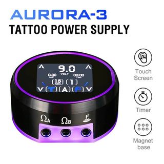 Nguồn máy xăm aurora 3 cao cấp tốt nhất hiện tại, nguồn máy pen cung cấp điện màn hình lcd aurora-3