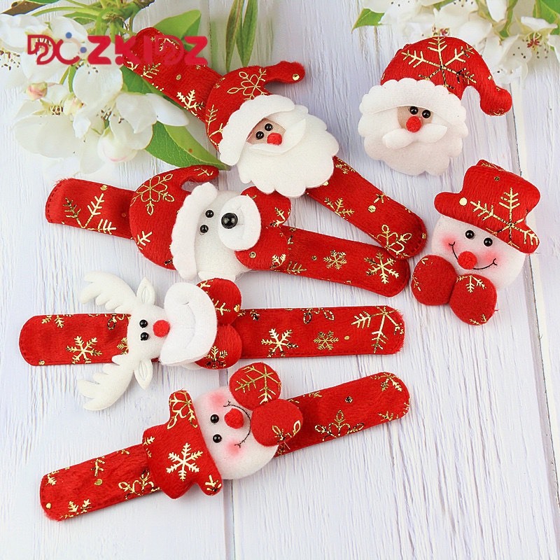 Đồ chơi Noel cho bé Vòng tay  tự cuốn có đèn nháy vui nhộn, quà tặng Giáng sinh đáng yêu cho trẻ em, học sinh -DOZKIDZ