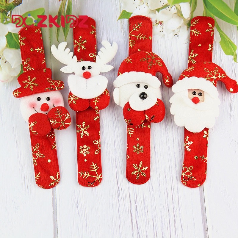 Đồ chơi Noel cho bé Vòng tay  tự cuốn có đèn nháy vui nhộn, quà tặng Giáng sinh đáng yêu cho trẻ em, học sinh -DOZKIDZ