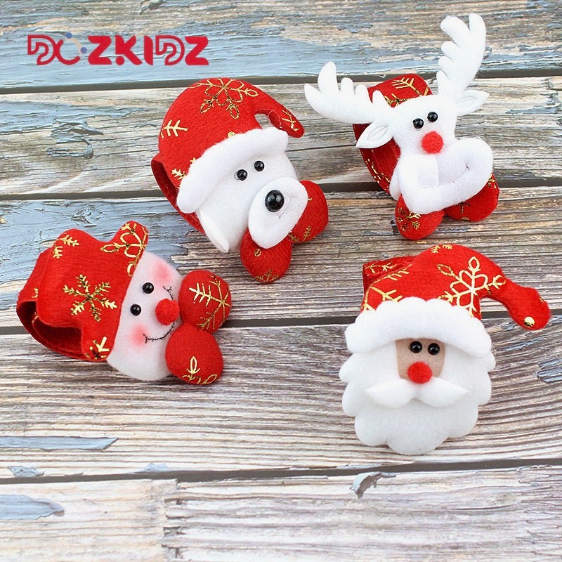 Đồ chơi Noel cho bé Vòng tay  tự cuốn có đèn nháy vui nhộn, quà tặng Giáng sinh đáng yêu cho trẻ em, học sinh -DOZKIDZ