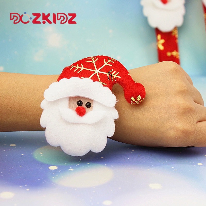 Đồ chơi Noel cho bé Vòng tay  tự cuốn có đèn nháy vui nhộn, quà tặng Giáng sinh đáng yêu cho trẻ em, học sinh -DOZKIDZ