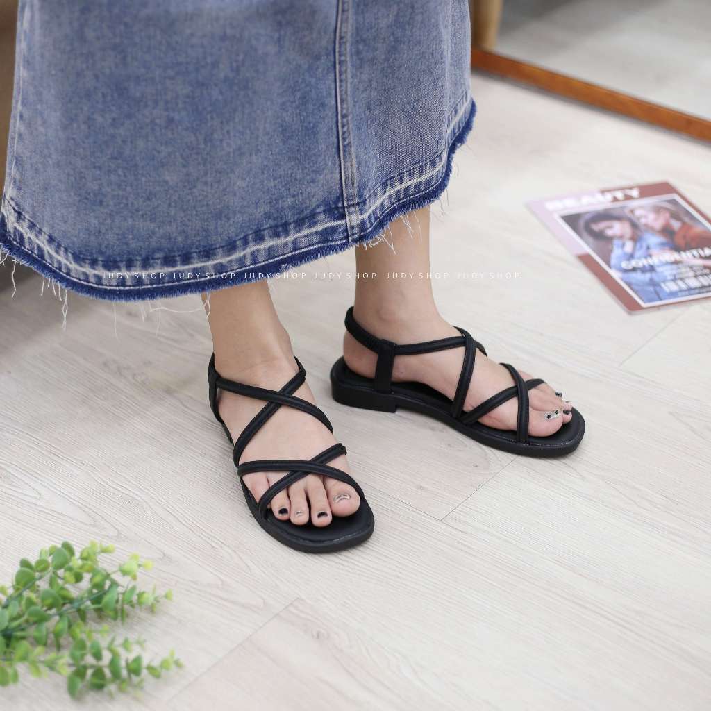 Giày Judy- Sandal Trệt CHAYE Quai Chéo 2p QCCC