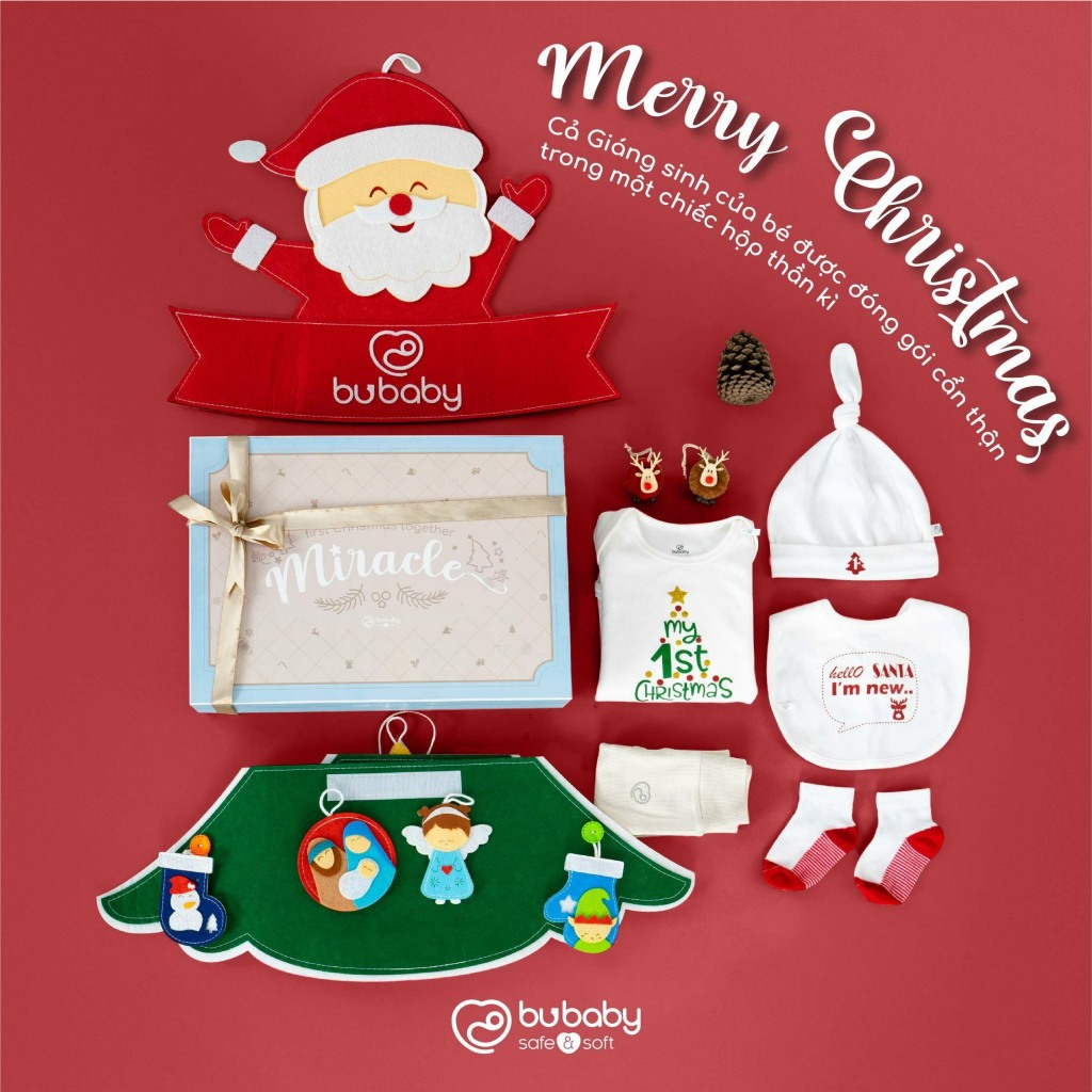 Set hộp quà Giáng Sinh cho bé gồm 17 chi tiết Miracle GCT600001 BU