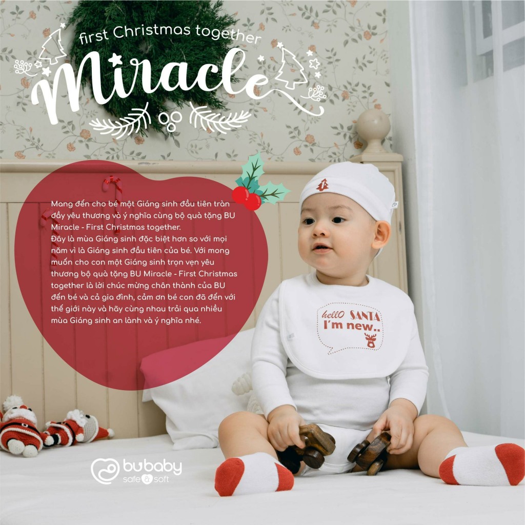 Set hộp quà Giáng Sinh cho bé gồm 17 chi tiết Miracle GCT600001 BU