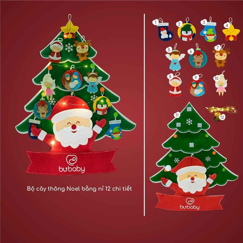 Set hộp quà Giáng Sinh cho bé gồm 17 chi tiết Miracle GCT600001 BU