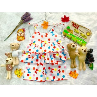 Bộ Lụa Tầng Dây Cột Bé (6-14kg) (Giao màu ngẫu nhiên)