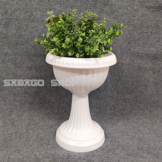 Chậu ly nhựa đế cao loại đẹp M28xC37cm - Chậu nhựa hình ly đế cao 2235
