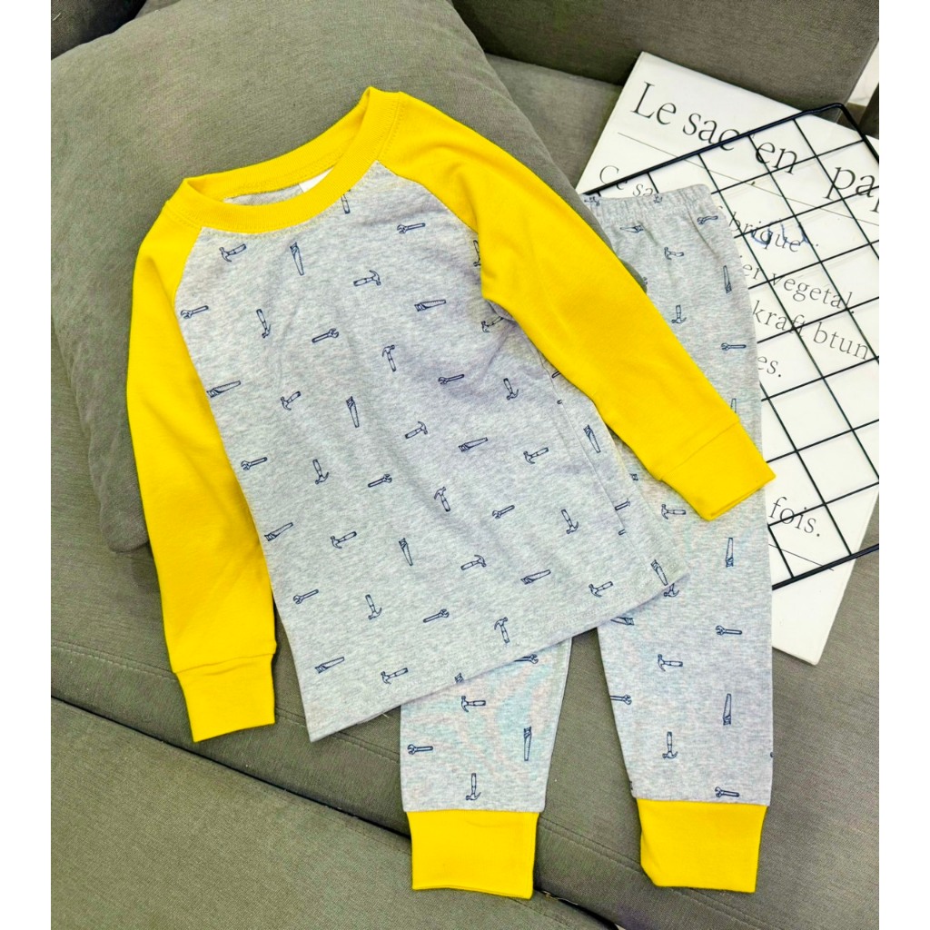 GIÁ TỐT - Bộ dài tay bé trai thun cotton hàng xuất dư xịn - FREESHIP