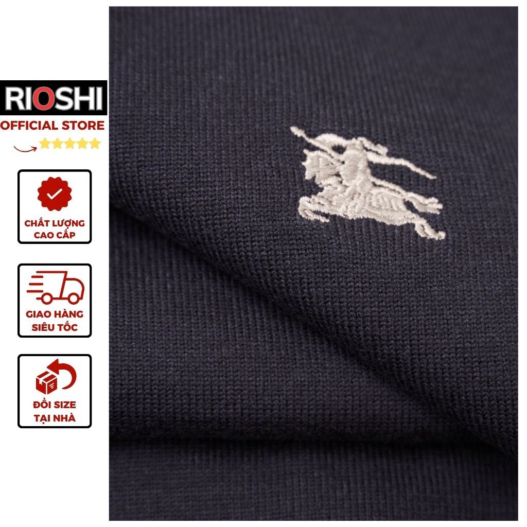 Áo len nam QC Burburry dài tay form đẹp giữ nhiệt tốt Rioshi RDD13 - Áo len dài tay dày dặn Hàng Cao Cấp