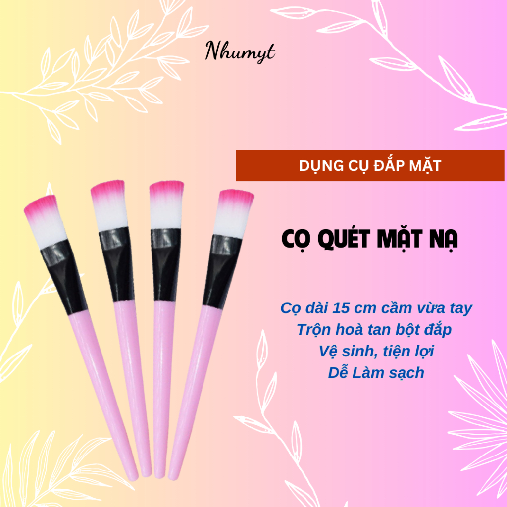 Sỉ 1000 cọ quét mặt nạ cán hồng cán hồng,cán trắng,cọ đắp mask