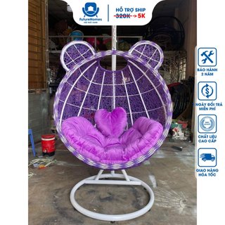 Xích Đu Tai Thỏ FutureChoice Chất Liệu Giả Mây Lõi Thép Cứng Cáp, Chắc Chắc, Độ Bền Cao, Thiết Kế Mẫu Mã Đẹp Mắt/HCM