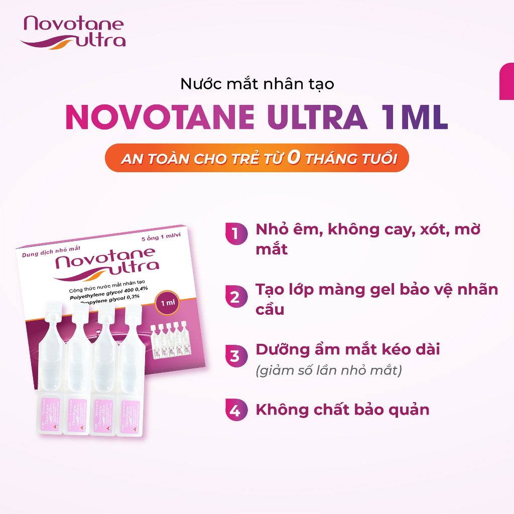 Mua 2 vỉ Novotane Ultra 1ml Tặng 1 Hộp Khăn Giấy Cao Cấp Novotane