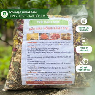 Trà sơn mật hồng sâm [ĐẶC BIỆT] trà sơn mật hồng sâm đông trùng táo đỏ 10 vị gói 1kg
