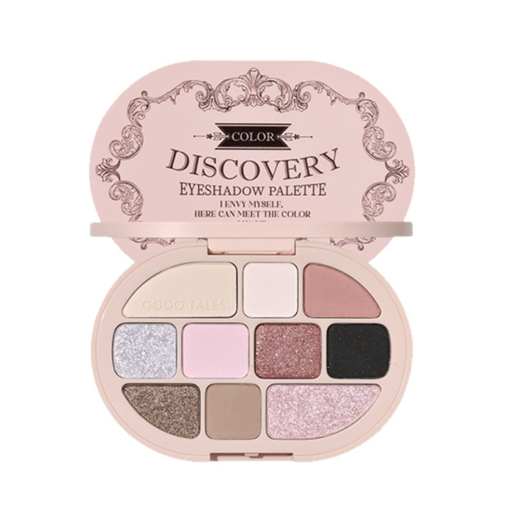Bảng Phấn Mắt 10 Ô GOGO TALES Color Discovery Lolita Phong Cách Cổ Điển nhũ mắt bền lì GT486
