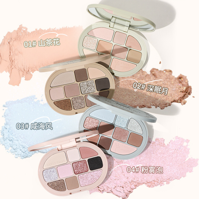Bảng Phấn Mắt 10 Ô GOGO TALES Color Discovery Lolita Phong Cách Cổ Điển nhũ mắt bền lì GT486
