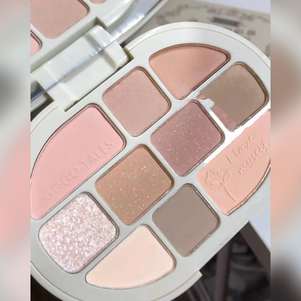 Bảng Phấn Mắt 10 Ô GOGO TALES Color Discovery Lolita Phong Cách Cổ Điển nhũ mắt bền lì GT486