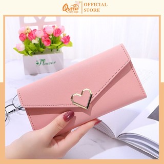 Ví Bóp Dài Nữ FOREVER YOUNG Đựng Thẻ Nút Bấm Tim Thời Trang Siêu Hot